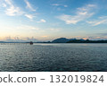 Sunset view of pier on Bolilanga Island, Togian archipelago, Sulawesi, Indonesia 132019824