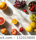 Overhead display of fresh fruits 132019880
