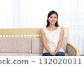A woman relaxing on the sofa 132020031