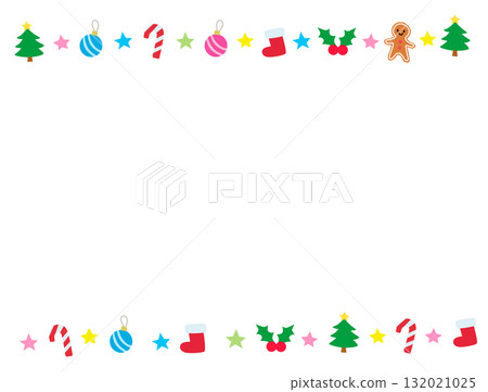 Cute Christmas top and bottom frames 132021025