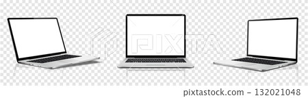 Modern laptop mockup, isolated on transparent background Modern laptop mockup, isolated on transparent background 132021048