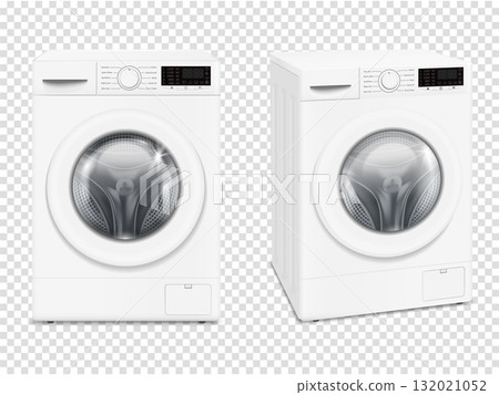 Washing machine mockup isolated on transparent background 132021052