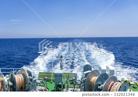 View of the East China Sea from the rear deck of a ferry View of the East China Sea from the rear deck of a ferry 132021348