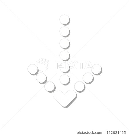 Simple white arrow icon, luminous white arrow mark, bright and clean arrow design material 132021435