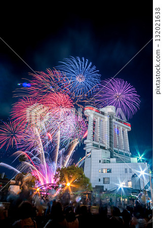 名古屋港大廈和煙火 名古屋港大廈和煙火 132021638