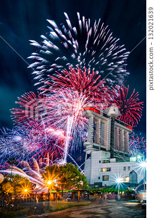 名古屋港大廈和煙火 名古屋港大廈和煙火 132021639