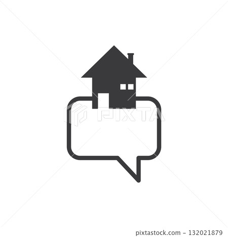 House speech bubble icon 132021879