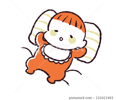 Sleeping baby illustration 132021983
