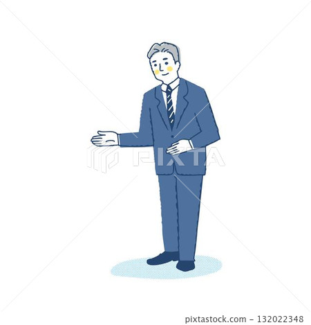 一個穿著西裝的男人來指導 132022348