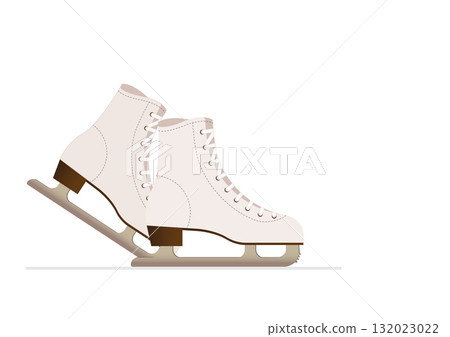 Vector graphic of classic ice skates isolated on a white background. 132023022
