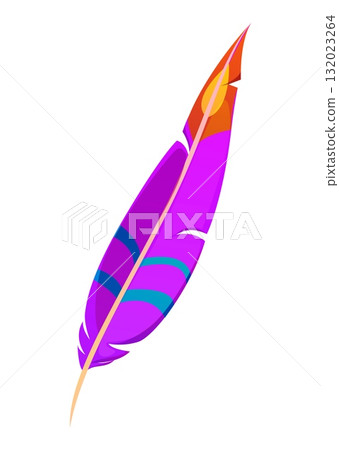 Barranquilla Colombian carnival holiday purple feather. Colombian Barranquilla celebration object, Colombia ethnic carnival isolated vector purple feather. Latin American holiday accessory or decor Barranquilla Colombian carnival holiday purple feather. Colombian Barranquilla celebration object, Colombia ethnic carnival isolated vector purple feather. Latin American holiday accessory or decor 132023264