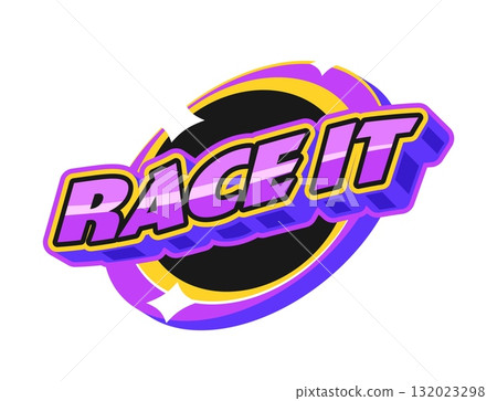 Automobile race motorsport retro Y2K sticker or tag. Speed racing championship Y2K vector sticker, rally grand prix tag. Drag race competition label with race it quote or saying purple typography Automobile race motorsport retro Y2K sticker or tag. Speed racing championship Y2K vector sticker, rally grand prix tag. Drag race competition label with race it quote or saying purple typography 132023298