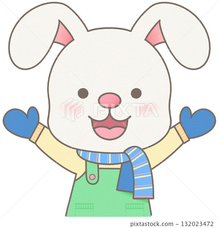 Cute White Christmas Bunny Delight Cute White Christmas Bunny Delight 132023472