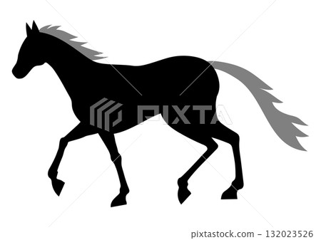 Horse silhouette New Year's material for the Year of the Horse Horse silhouette New Year's material for the Year of the Horse 132023526