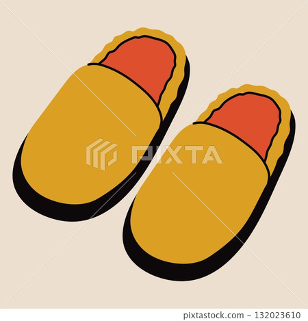Cozy Yellow and Orange Indoor Slippers Cozy Yellow and Orange Indoor Slippers 132023610