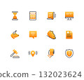Business and finance - set of line design style icons 132023624