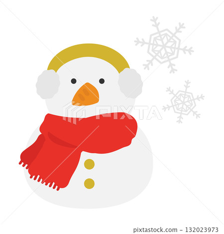 Snowman snowflake illustration 132023973