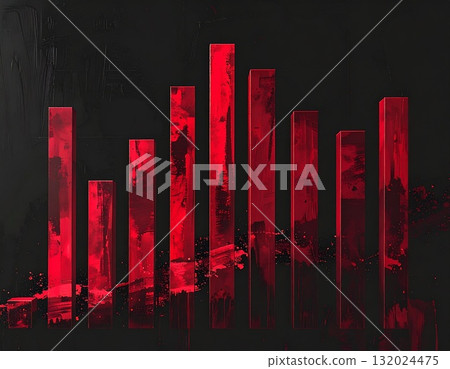 [AI-generated image] Modern Art Bar Chart Material 132024475