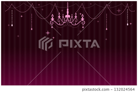 粉紅色可愛吊燈哥德式背景素材 132024564