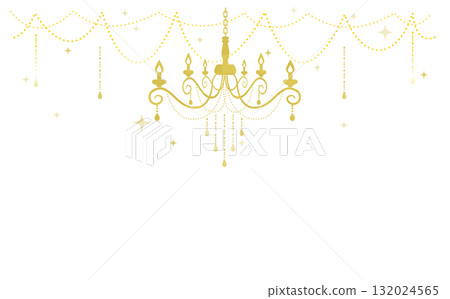 金色吊燈背景裝飾設計 132024565