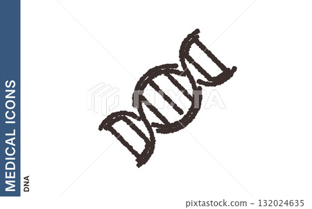 DNA simple medical icon 132024635