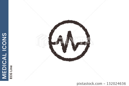 Electrocardiogram line simple medical icon Electrocardiogram line simple medical icon 132024636
