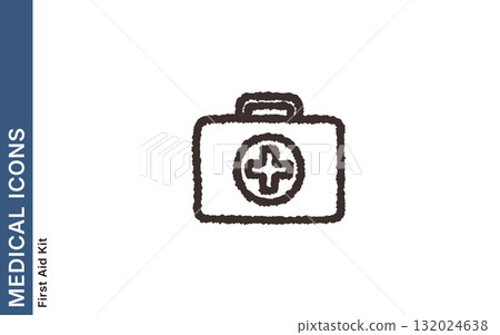急救箱簡單醫療圖標 急救箱簡單醫療圖標 132024638