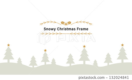 Simple snowy field background. Christmas wallpaper. 132024841
