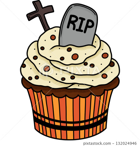 Halloween Rip cupcake  132024946