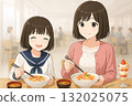 姊妹們在餐廳吃壽司 132025075