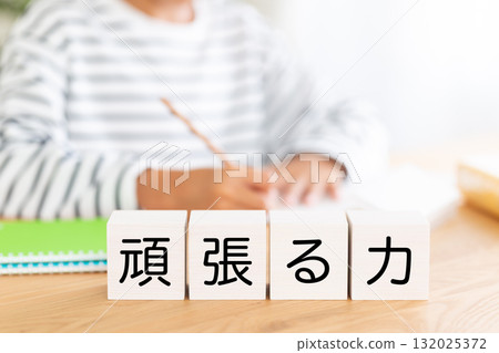 小學男孩用積木學習 132025372