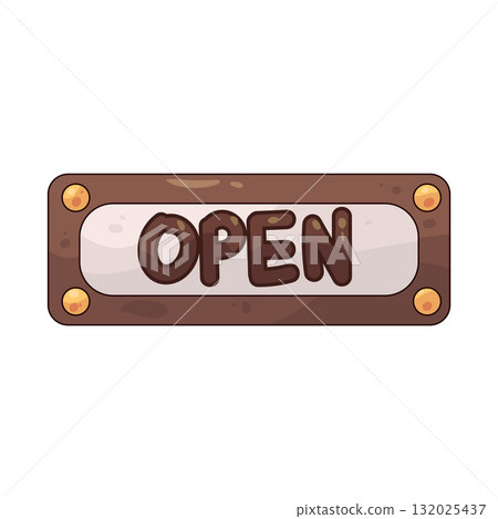 illustration of Open Sign illustration of Open Sign 132025437