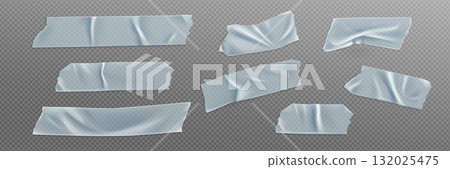 Sticker tape patch set with white adhesive strips 132025475