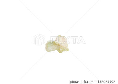 green tourmaline mineral stone macro on white background 132025592