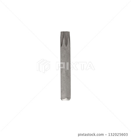 Iron bit for screwdriver and drill on Isolated on a white background 132025603