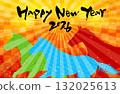 Pop illustration New Year's card template for the Year of the Horse 132025613