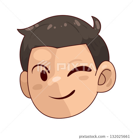 illustration of Winking Face 132025661