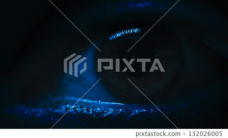 Blue Eye Macro In Moody Low Light Blue Eye Macro In Moody Low Light 132026005