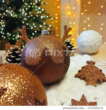 Christmas balls for decorating a Christmas tree or home interior 132026151
