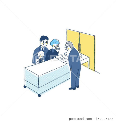 火化前家人與死者告別 火化/焚化爐 火化前家人與死者告別 火化/焚化爐 132026422