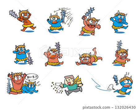 Setsubun demons set Setsubun demons set 132026430