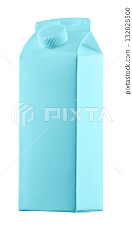 Blue beverage carton packaging isolated Blue beverage carton packaging isolated 132026500