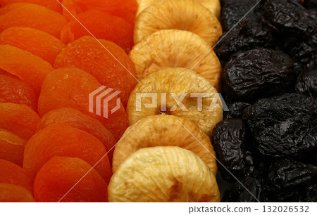 Background of assorted sundried fruits Background of assorted sundried fruits 132026532