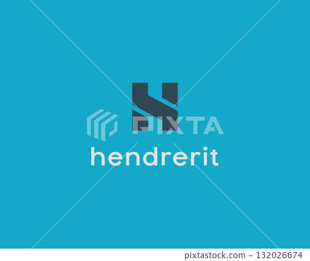 A letter H logo from geometric shapes. Universal vector monogram. A letter H logo from geometric shapes. Universal vector monogram. 132026674