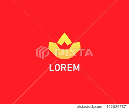 Abstract crown in flower logo. Beauty salon cosmetics spa logotype. Creative king queen vector sign. Abstract crown in flower logo. Beauty salon cosmetics spa logotype. Creative king queen vector sign. 132026787