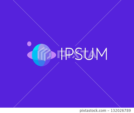 Abstract planet and satellite vector logo template. Creative solar system space moon logotype. Space galaxy global symbol. Abstract planet and satellite vector logo template. Creative solar system space moon logotype. Space galaxy global symbol. 132026789