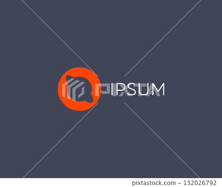 Abstract silhouette of the planet vector logo. Universal space galaxy symbol. 132026792