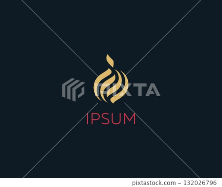 Abstract apple fruit logotype. Universal beauty salon cosmetics restaurant premium vector logo. Abstract apple fruit logotype. Universal beauty salon cosmetics restaurant premium vector logo. 132026796