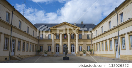 Historical architecture at Prefecture building in Mont de Marsan, Landes, France Historical architecture at Prefecture building in Mont de Marsan, Landes, France 132026832