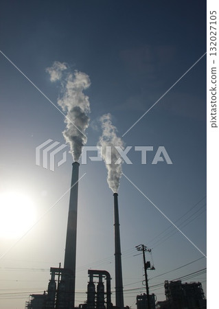 "Smoke from the chimney, air pollution" SDGs Global Environment Industrial complex pollution "Smoke from the chimney, air pollution" SDGs Global Environment Industrial complex pollution 132027105
